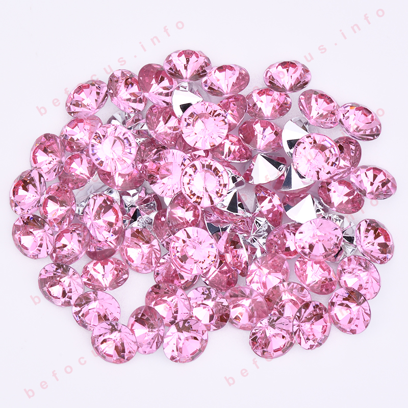 3mm Clear Crystal Rhinestone Pointback Strass Crystal Stones Round Acrylic Gems For DIY Jewelry Nail Crafts