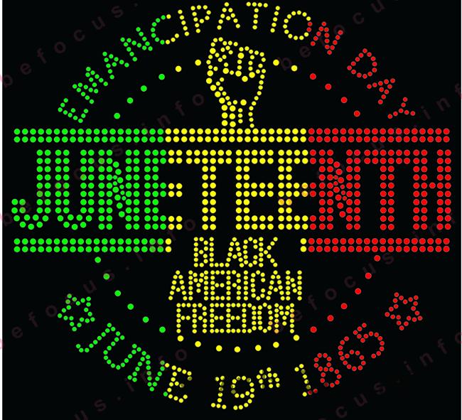 Bling Bling Emancip Ation Day Juneteenth Black American Freedom Rhinestone Iron on