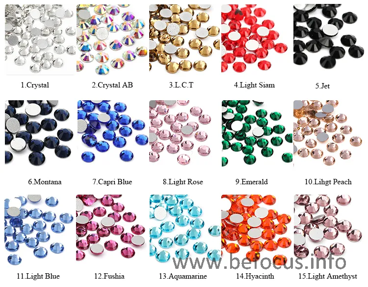 SS16 20 30 Shiny Red AB Glass Rhinestone Applique Flatback Round Crystal Strass Beads for Performance Clothing - copy