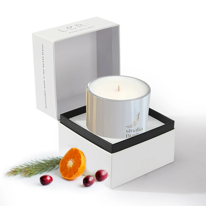 Flipped fragrance candle paper packaging box
