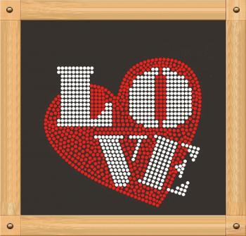 LOVE Rhinestone Transfer