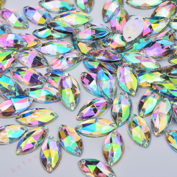 612mm 918mm Crystal AB Horse Eye Sewing Rhinestone Applique Flatback Acrylic Crystal Stone For DIY Clothes Crafts