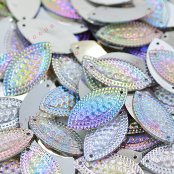 1530mm Sewing Crystal AB Rhinestones Strass Applique Sew On Flatback Crystal Stones Horse Eye Resin Beads For Clothes