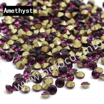 SS 6 8 10 12 16 20 30 Gold Hotfix Glass Rhinestones Hot Fix Crystal Stones Flatback Iron On Strass For DIY Clothes - copy - copy - copy - copy