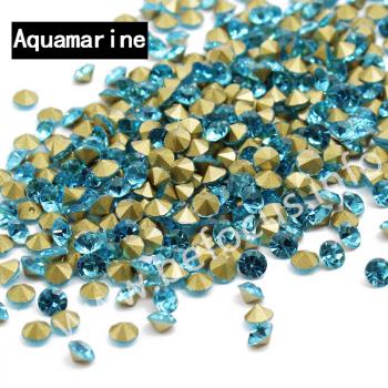 SS 6 8 10 12 16 20 30 Gold Hotfix Glass Rhinestones Hot Fix Crystal Stones Flatback Iron On Strass For DIY Clothes - copy - copy - copy - copy - copy