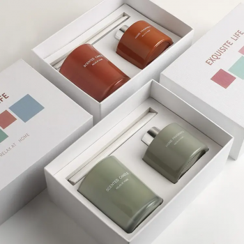 White base and lid Festival fragrance candle Gift Box