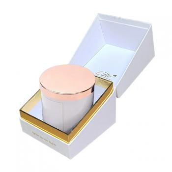 Flip gold border fragrance candle paper packaging box