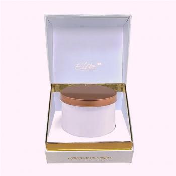 Flip gold border fragrance candle paper packaging box