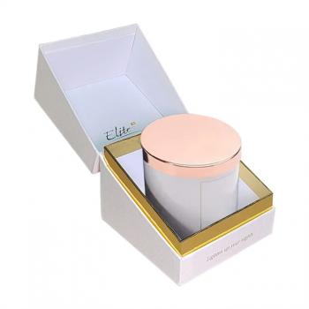 Flip gold border fragrance candle paper packaging box