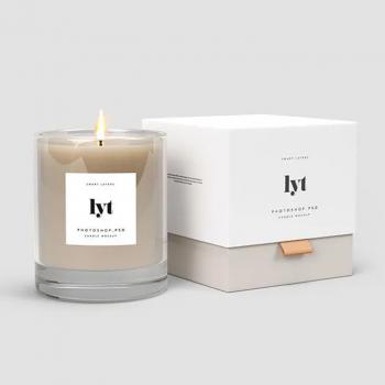 Three piece base and lid fragrance candle gift box