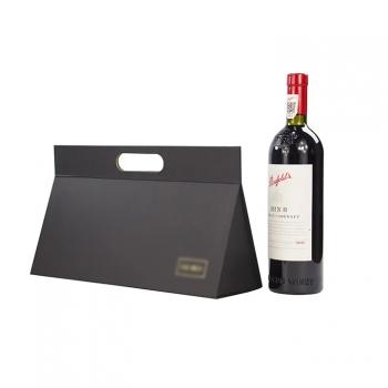 Foldable single bottle wine box