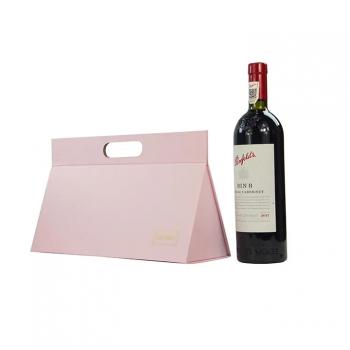 Foldable single bottle wine box
