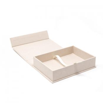 White linen book style box