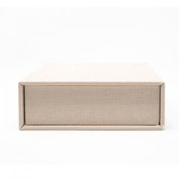 White linen book style box