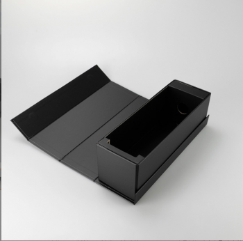 Black folding wine box
