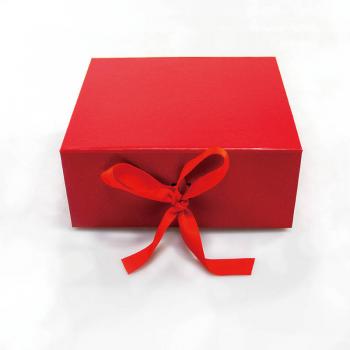 Red bow ribbon folding box