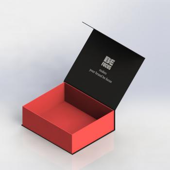 Black and red flip magnetic gift box