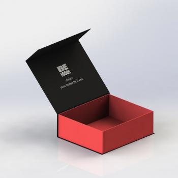 Black and red flip magnetic gift box