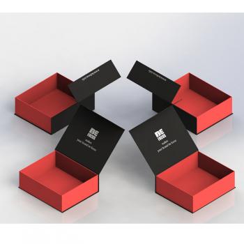 Black and red flip magnetic gift box