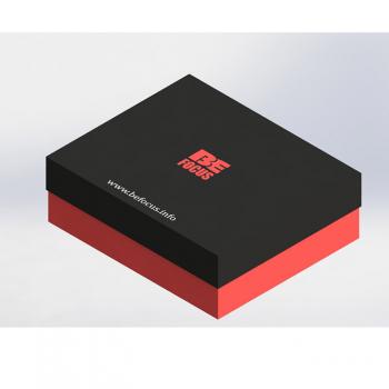 Black and red Base and lid box for clothing, belt, champagne, wine gift box
