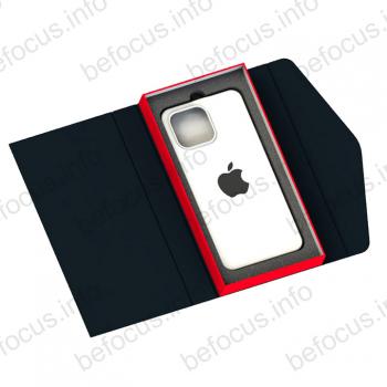 Black and red flip magnetic phone case