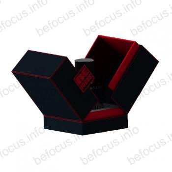 Double door perfume box with nameplate