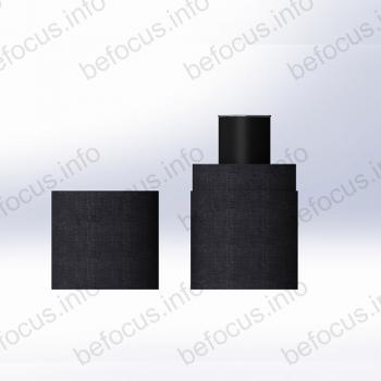 Perfume bottle with luxury flat edge tube