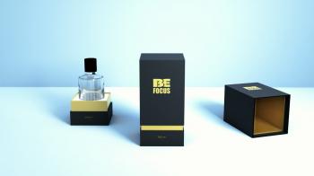 Gold waist line perfume gift box