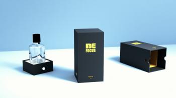 Gold waist line perfume gift box