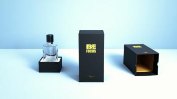 Gold waist line perfume gift box